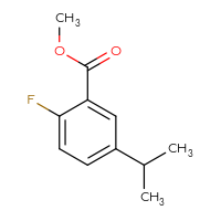 Chemical structure of methyl 2-fluoro-5-(propan-2-yl)benzoate - CSSB00029191602