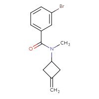 Chemical structure of 3-bromo-N-methyl-N-(3-methylidenecyclobutyl)benzamide - CSSB01063894513