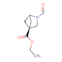 Chemical structure of ethyl (1r,4r)-2-formyl-2-azabicyclo[2.1.1]hexane-4-carboxylate - CSSB06810913030