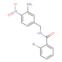 Chemical structure of 2-bromo-N-[(3-methyl-4-nitrophenyl)methyl]benzamide - CSSB06958821683