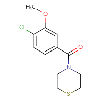 Chemical structure of 4-(4-chloro-3-methoxybenzoyl)thiomorpholine - CSSB00092829716