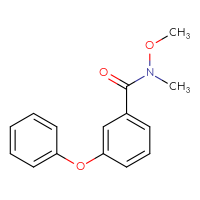 Chemical structure of N-methoxy-N-methyl-3-phenoxybenzamide - CSSB00103797961