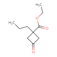 Chemical structure of ethyl 3-oxo-1-propylcyclobutane-1-carboxylate - CSSB00024089352
