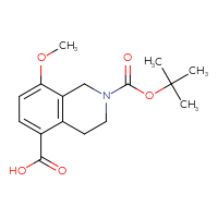 Chemical structure of 2-[(tert-butoxy)carbonyl]-8-methoxy-1,2,3,4-tetrahydroisoquinoline-5-carboxylic acid - CSSB00025784383