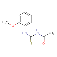 Chemical structure of 3-acetyl-1-(2-methoxyphenyl)thiourea - CSSB00054014031