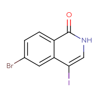 Chemical structure of 6-bromo-4-iodo-1,2-dihydroisoquinolin-1-one - CSSB00010156064