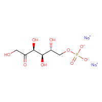 Chemical structure of disodium (3S,4R,5R)-1,3,4,5-tetrahydroxy-6-(phosphonatooxy)hexan-2-one - CSSB00016990810