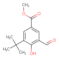 Chemical structure of methyl 3-tert-butyl-5-formyl-4-hydroxybenzoate - CSSB20442508915