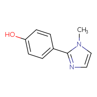 Chemical structure of 4-(1-methyl-1H-imidazol-2-yl)phenol - CSSB00012182753