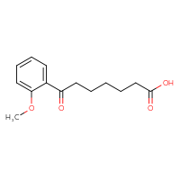 Chemical structure of 7-(2-methoxyphenyl)-7-oxoheptanoic acid - CSSB00020571928