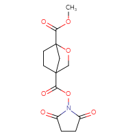 Chemical structure of 4-(2,5-dioxopyrrolidin-1-yl) 1-methyl 2-oxabicyclo[2.2.1]heptane-1,4-dicarboxylate - CSSB20269534967