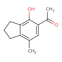 Chemical structure of 1-(4-hydroxy-7-methyl-2,3-dihydro-1H-inden-5-yl)ethan-1-one - CSSB00000075243
