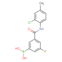 Chemical structure of {3-[(2-chloro-4-methylphenyl)carbamoyl]-5-fluorophenyl}boronic acid - CSSB00150700352