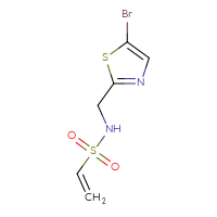Chemical structure of N-[(5-bromo-1,3-thiazol-2-yl)methyl]ethene-1-sulfonamide - CSSB00154416728