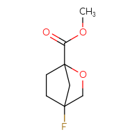 Chemical structure of methyl 4-fluoro-2-oxabicyclo[2.2.1]heptane-1-carboxylate - CSSB06657112837