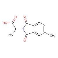 Chemical structure of 2-(5-methyl-1,3-dioxo-2,3-dihydro-1H-isoindol-2-yl)propanoic acid - CSSB00000279695