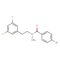 Chemical structure of 4-bromo-N-[2-(3,5-difluorophenyl)ethyl]-N-methylbenzamide - CSSB15368814523