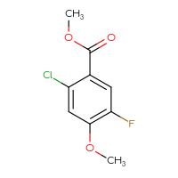 Chemical structure of methyl 2-chloro-5-fluoro-4-methoxybenzoate - CSSB00010827660