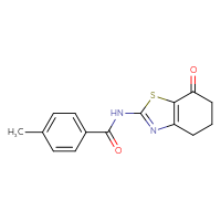 Chemical structure of 4-methyl-N-(7-oxo-4,5,6,7-tetrahydro-1,3-benzothiazol-2-yl)benzamide - CSSB00104129279