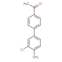Chemical structure of 1-{3'-chloro-4'-methyl-[1,1'-biphenyl]-4-yl}ethan-1-one - CSSB00006128530