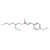 Chemical structure of 2-ethylhexyl 3-(4-methoxyphenyl)prop-2-enoate - CSSB00020607053