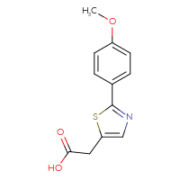 Chemical structure of 2-[2-(4-methoxyphenyl)-1,3-thiazol-5-yl]acetic acid - CSSB00000763862