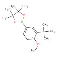 Chemical structure of 2-(3-tert-butyl-4-methoxyphenyl)-4,4,5,5-tetramethyl-1,3,2-dioxaborolane - CSSB00021635418