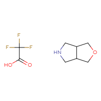 Chemical structure of hexahydro-1H-furo[3,4-c]pyrrole; trifluoroacetic acid - CSSB21189755386