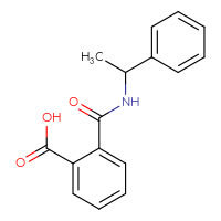 Chemical structure of 2-[(1-phenylethyl)carbamoyl]benzoic acid - CSSB00020585072