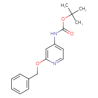 Chemical structure of tert-butyl N-[2-(benzyloxy)pyridin-4-yl]carbamate - CSSB00135377097
