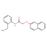 Chemical structure of N-(2-ethylphenyl)-2-(naphthalen-2-yloxy)acetamide - CSSB00046271209