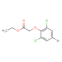 Chemical structure of ethyl 2-(4-bromo-2,6-dichlorophenoxy)acetate - CSSB02149115130