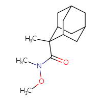 Chemical structure of N-methoxy-N,2-dimethyladamantane-2-carboxamide - CSSB07054131896