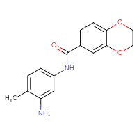 Chemical structure of N-(3-amino-4-methylphenyl)-2,3-dihydro-1,4-benzodioxine-6-carboxamide - CSSB00102663071