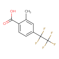 Chemical structure of 2-methyl-4-(1,1,2,2,2-pentafluoroethyl)benzoic acid - CSSB03436538069