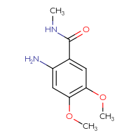 Chemical structure of 2-amino-4,5-dimethoxy-N-methylbenzamide - CSSB00000738574