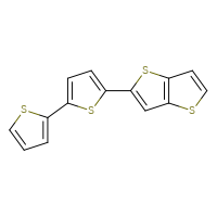 Chemical structure of 5-{thieno[3,2-b]thiophen-2-yl}-2,2'-bithiophene - CSSB06583413769