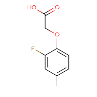 Chemical structure of 2-(2-fluoro-4-iodophenoxy)acetic acid - CSSB07171176400