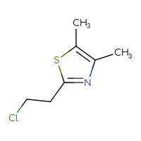 Chemical structure of 2-(2-chloroethyl)-4,5-dimethyl-1,3-thiazole - CSSB00014505464