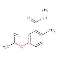 Chemical structure of N,2-dimethyl-5-(propan-2-yloxy)benzamide - CSSB21043422181