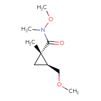 Chemical structure of (1S,2S)-N-methoxy-2-(methoxymethyl)-N,1-dimethylcyclopropane-1-carboxamide - CSSB14864898281
