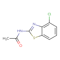Chemical structure of N-(4-chloro-1,3-benzothiazol-2-yl)acetamide - CSSB00000009878