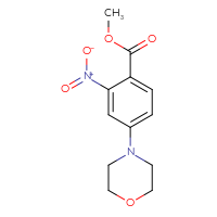 Chemical structure of methyl 4-(morpholin-4-yl)-2-nitrobenzoate - CSSB00020635969