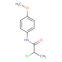 Chemical structure of 2-chloro-N-(4-methoxyphenyl)propanamide - CSSB00000230281