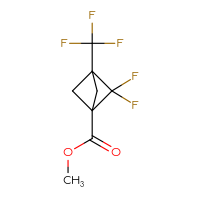 Chemical structure of methyl 2,2-difluoro-3-(trifluoromethyl)bicyclo[1.1.1]pentane-1-carboxylate - CSSB14991097553