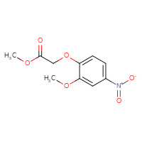 Chemical structure of methyl 2-(2-methoxy-4-nitrophenoxy)acetate - CSSB00005605859