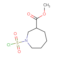 Chemical structure of methyl 1-(chlorosulfonyl)azepane-3-carboxylate - CSSB15009473127