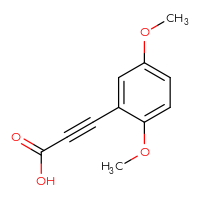 Chemical structure of 3-(2,5-dimethoxyphenyl)prop-2-ynoic acid - CSSB00011892767