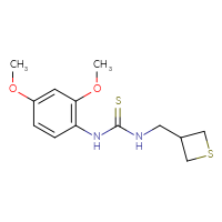 Chemical structure of 1-(2,4-dimethoxyphenyl)-3-[(thietan-3-yl)methyl]thiourea - CSSB21432510114