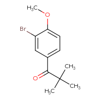 Chemical structure of 1-(3-bromo-4-methoxyphenyl)-2,2-dimethylpropan-1-one - CSSB00011268422